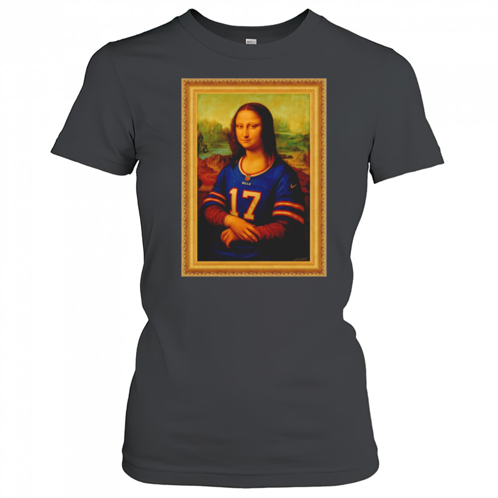 Mona Lisa x 17 Buffalo Bills Josh Allen shirt Women's T-shirt