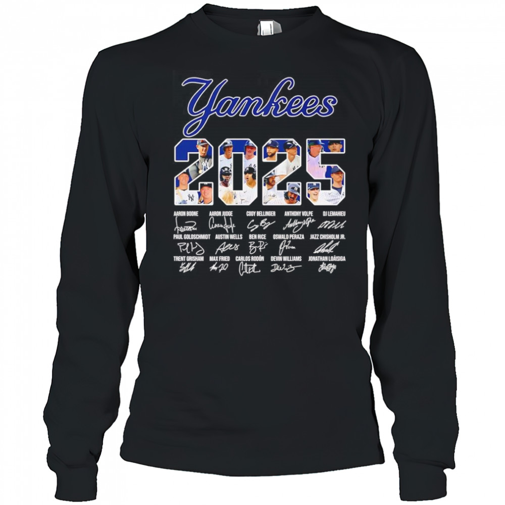 New York Yankees 2025 signature shirt Long Sleeved