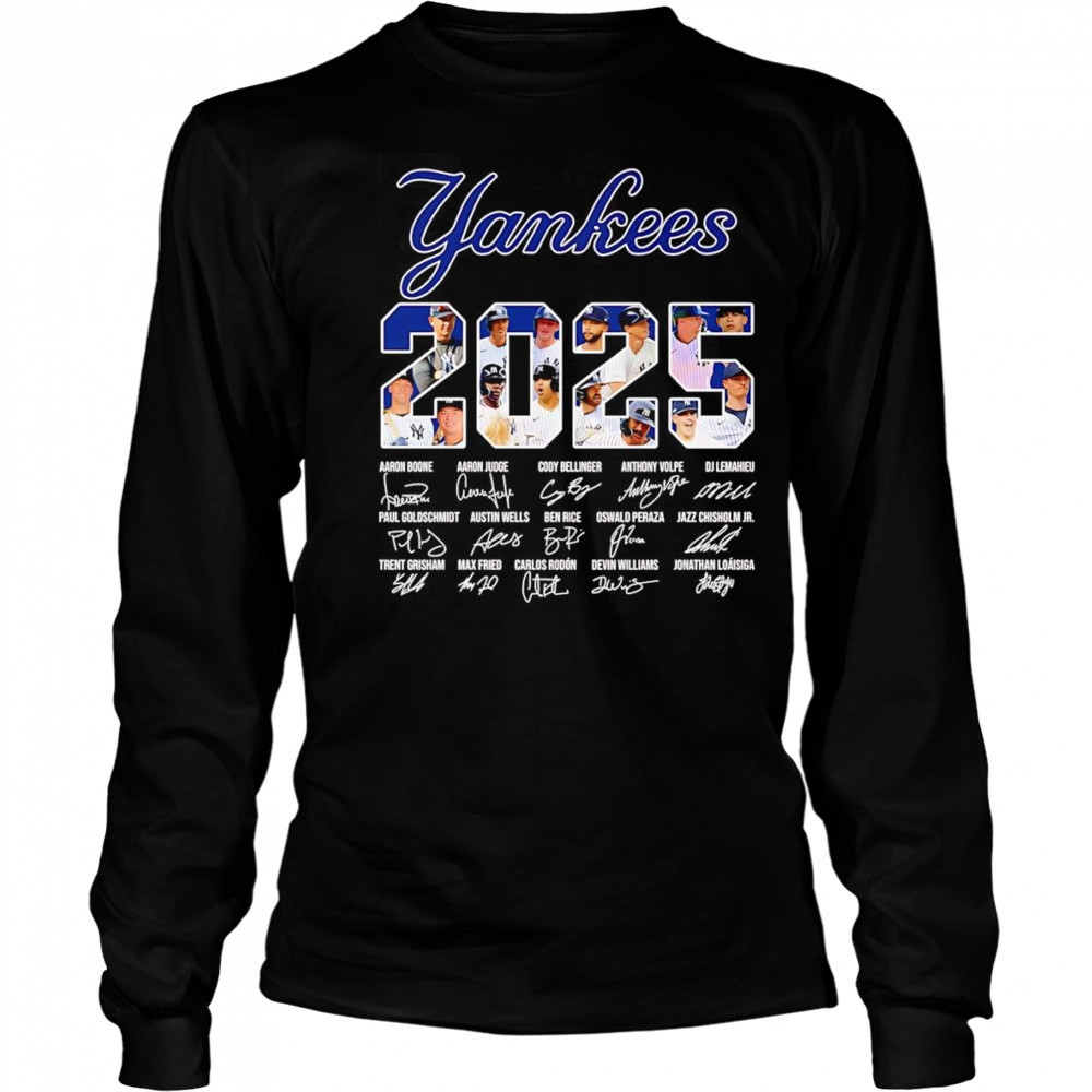 New York Yankees 2025 signature shirt Long Sleeved