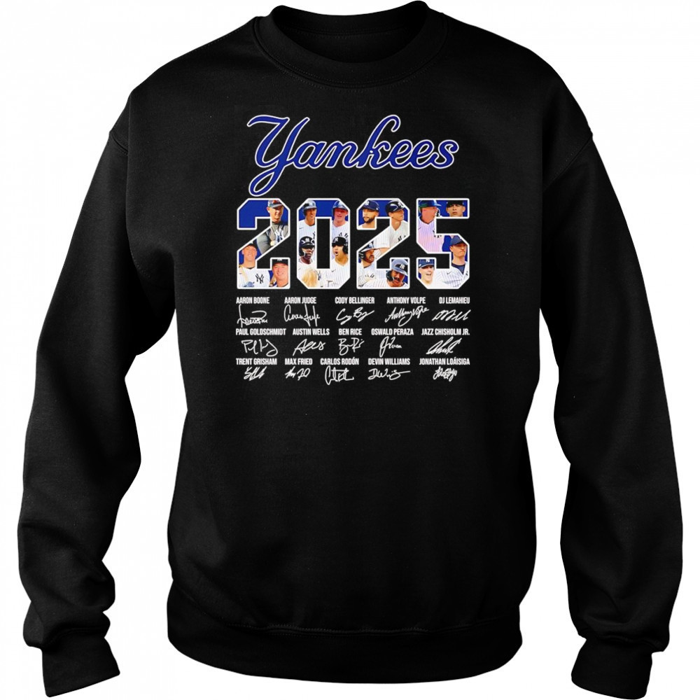 New York Yankees 2025 signature shirt Hoodie