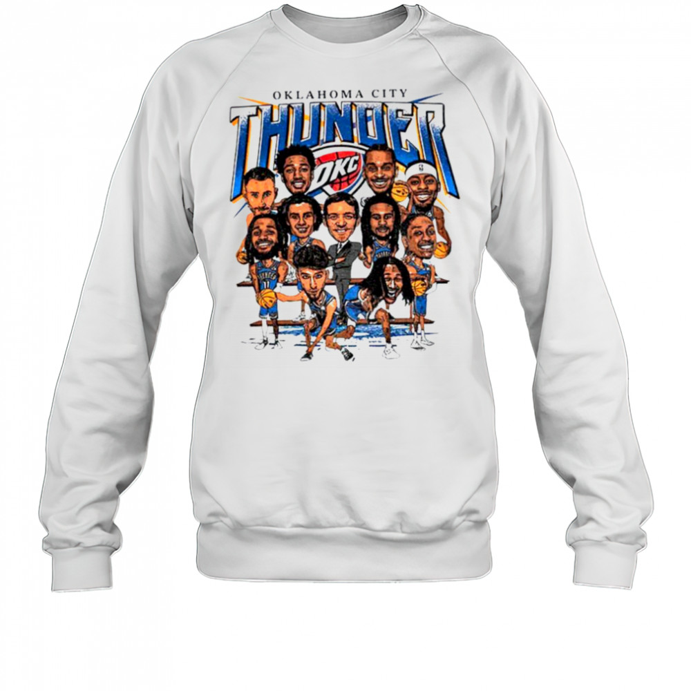Oklahoma City Thunder OKC team caricature shirt Sweatshirt