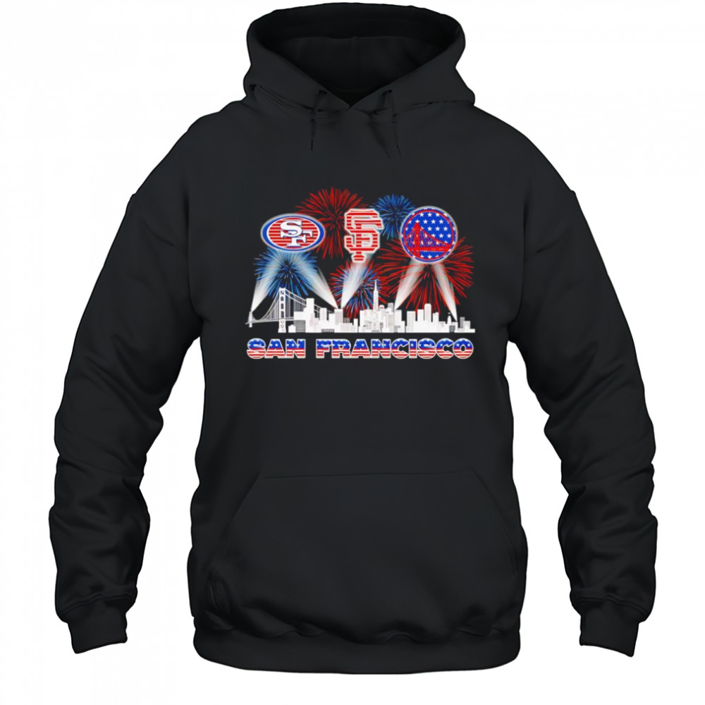 Patriotic skyline San Francisco sports shirt Hoodie