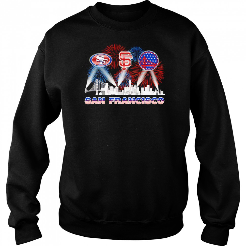 Patriotic skyline San Francisco sports shirt Hoodie