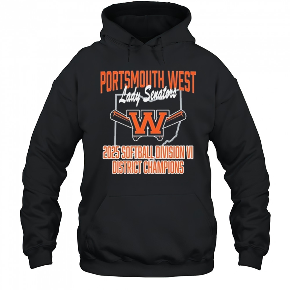 Portsmouth West Softball Baseball 2025 District Champion Shirt Hoodie