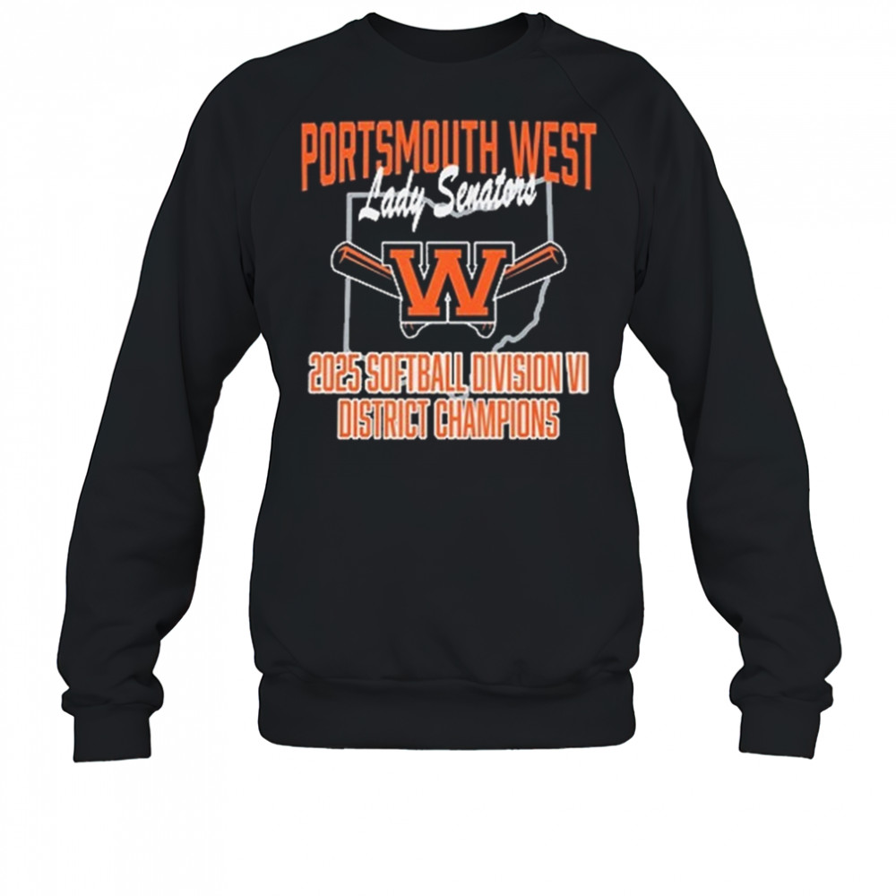 Portsmouth West Softball Baseball 2025 District Champion Shirt Sweatshirt