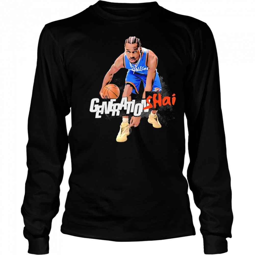 SLAM Generation Shai Gilgeous-Alexander Oklahoma City Thunder player shirt Long Sleeved