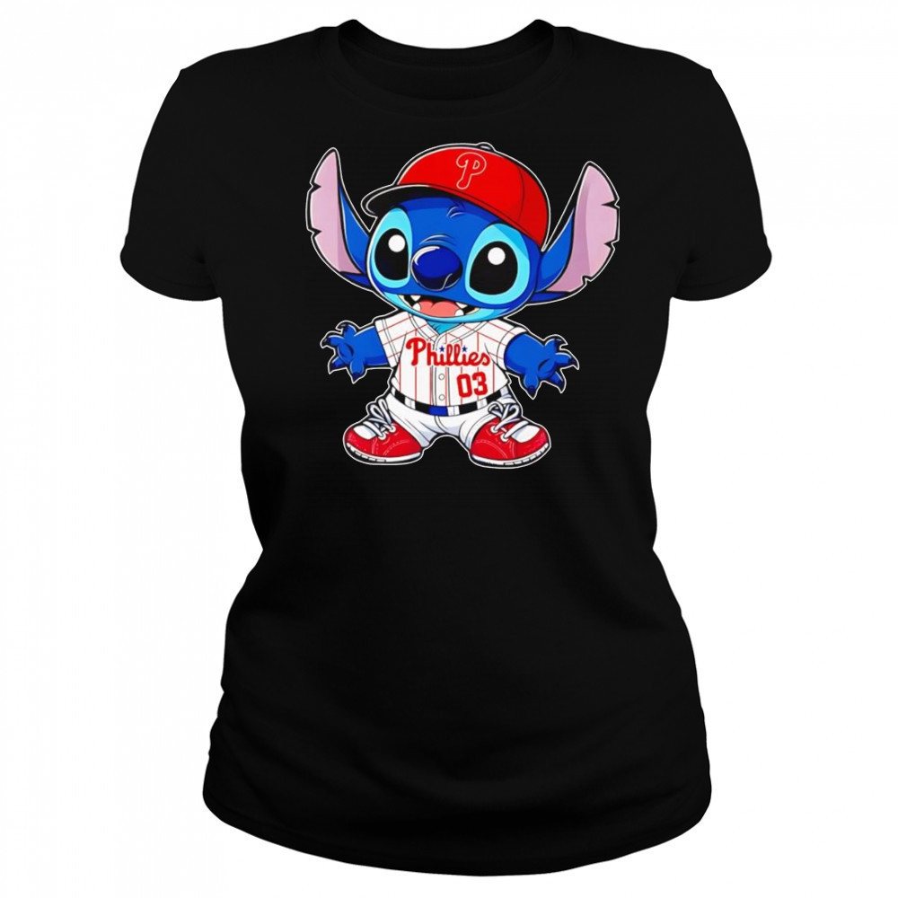 Stitch Philadelphia Phillies baseball shirt Women's T-shirt