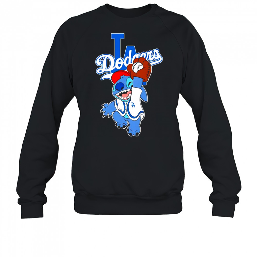 Stitch play baseball Los Angeles Dodgers shirt Sweatshirt