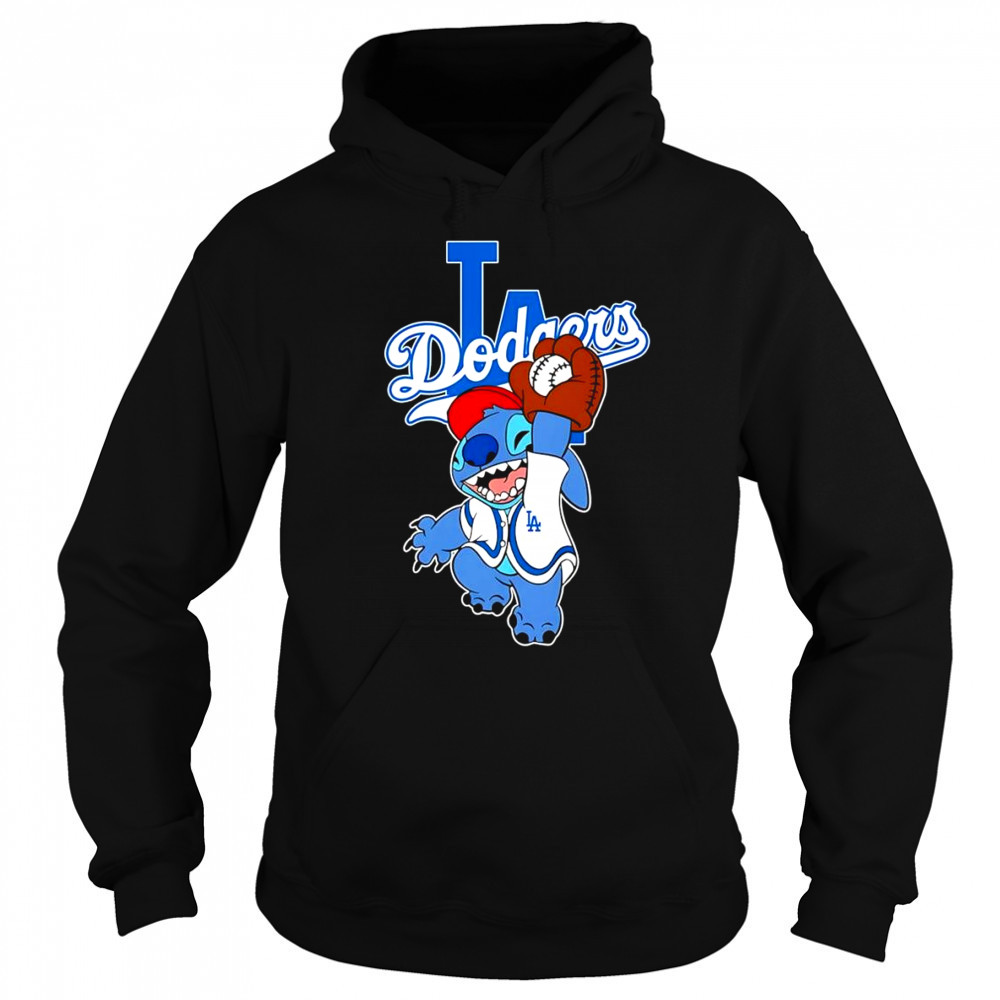 Stitch play baseball Los Angeles Dodgers shirt Sweatshirt