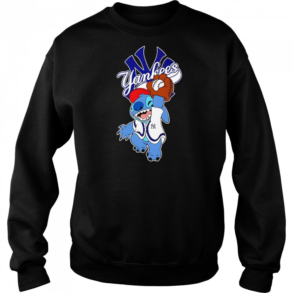 Stitch play baseball New York Yankees shirt Hoodie