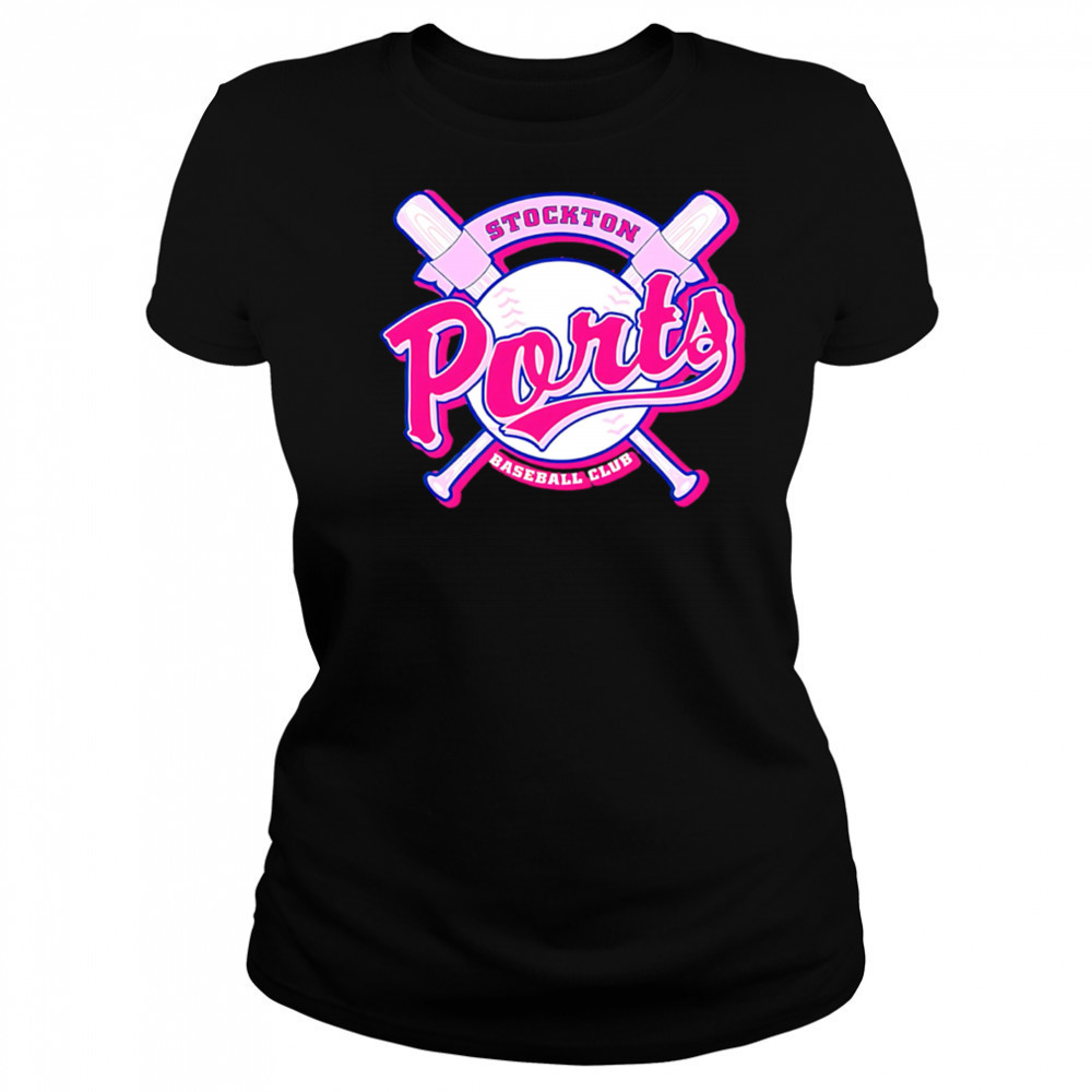 Stockton Ports Baseball Club x Pink Night 2025 logo shirt Women's T-shirt