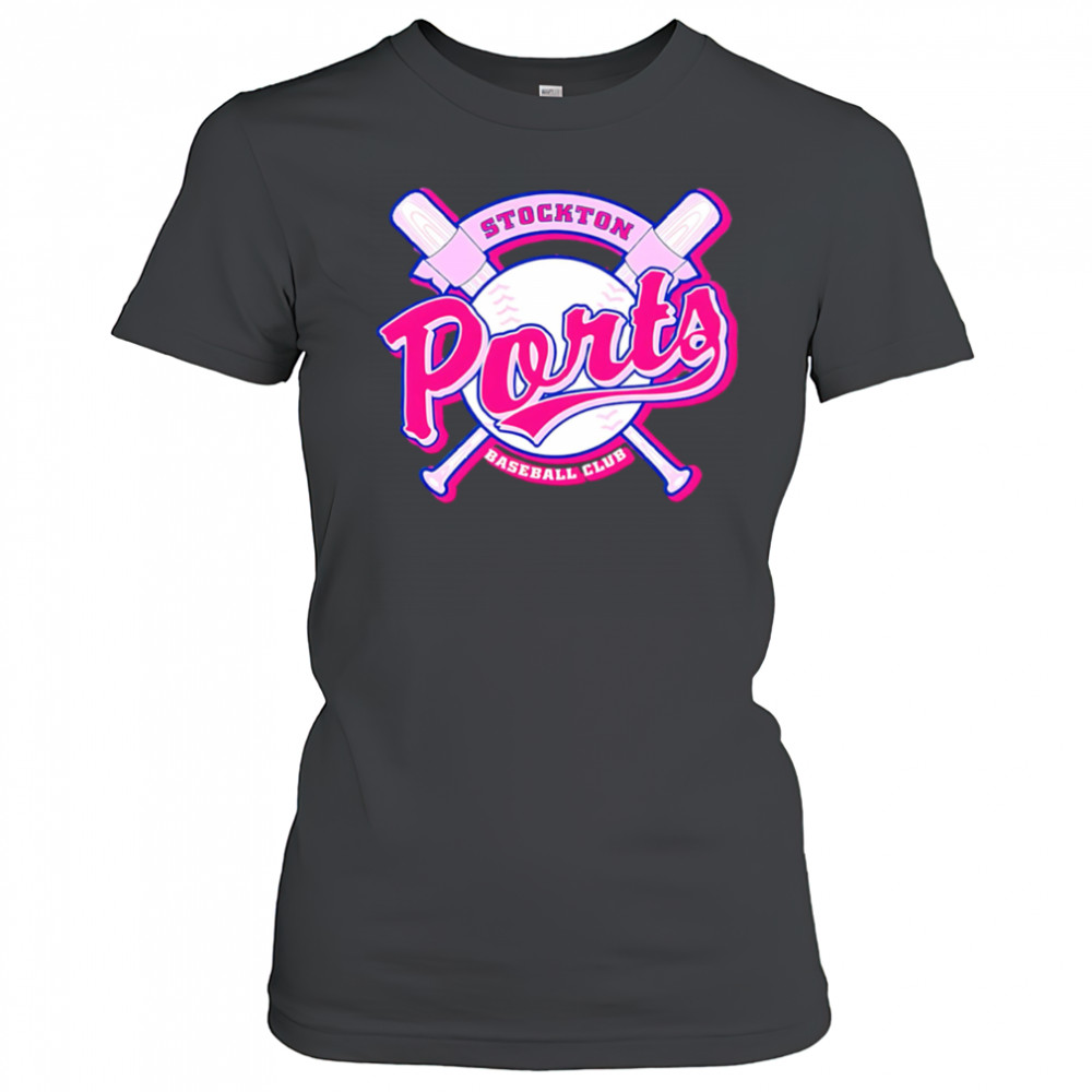 Stockton Ports Baseball Club x Pink Night 2025 logo shirt Women's T-shirt