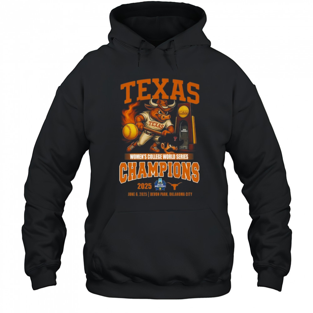 Texas Longhorns Women’s College World Series Champions 2025 Mascot NCAA Shirt Hoodie
