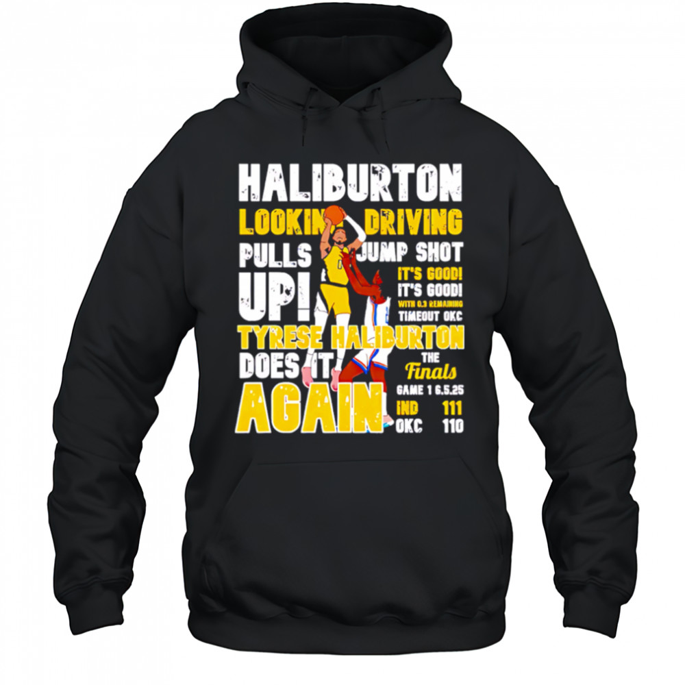 Tyrese Haliburton looking driving punks jump shot up shirt Hoodie
