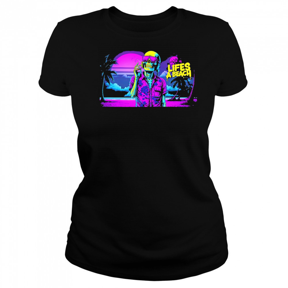 Vibrant Beach Life Skeleton shirt Women's T-shirt