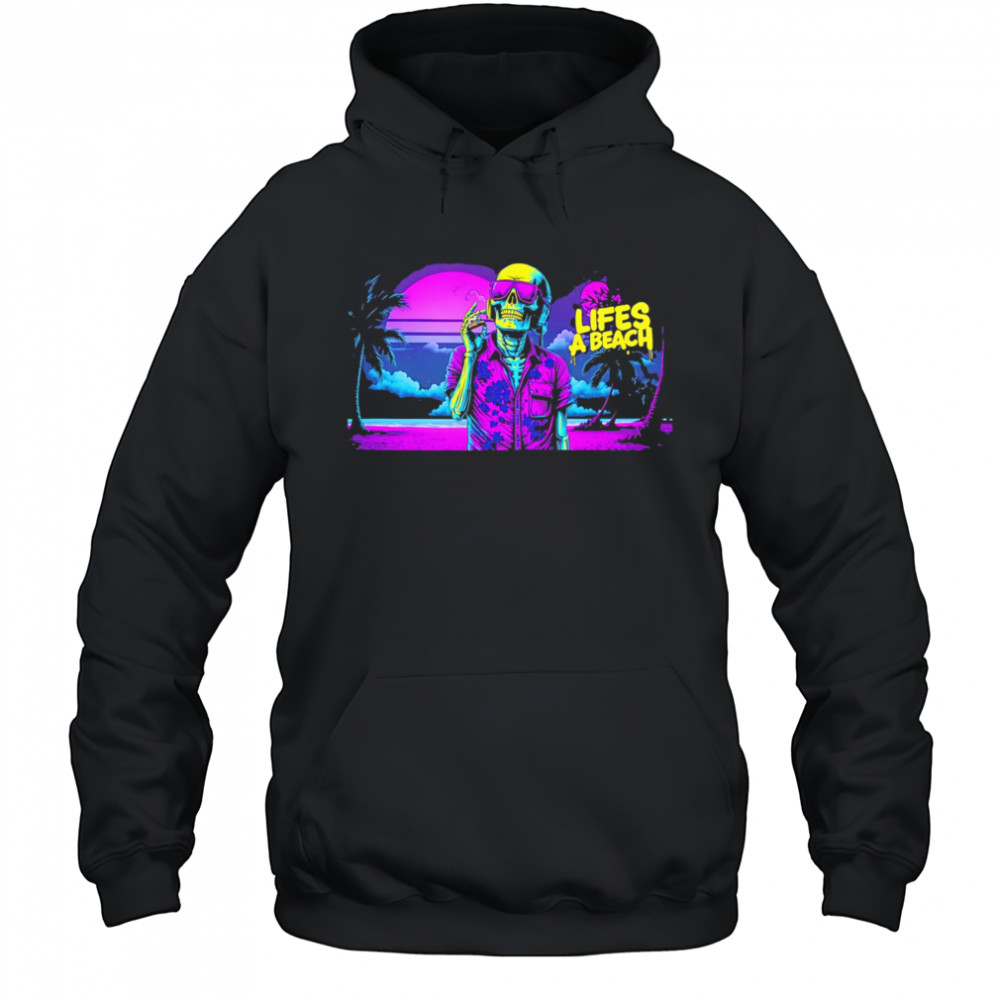Vibrant Beach Life Skeleton shirt Hoodie