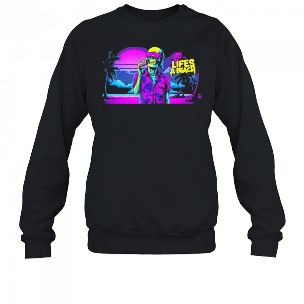 Vibrant Beach Life Skeleton shirt Sweatshirt