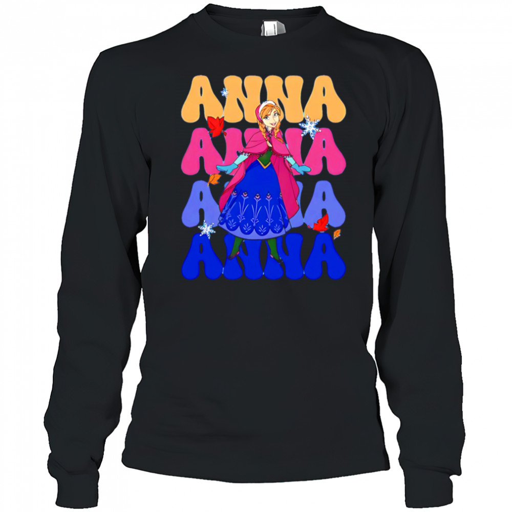 Anna repeat cartoon cute shirt Long Sleeved