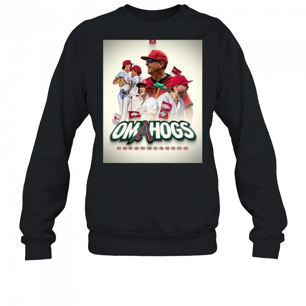 Arkansas Baseball Omahogs 2025 NCAA Super Regional Champions Home Decor Poster T-Shirt Sweatshirt