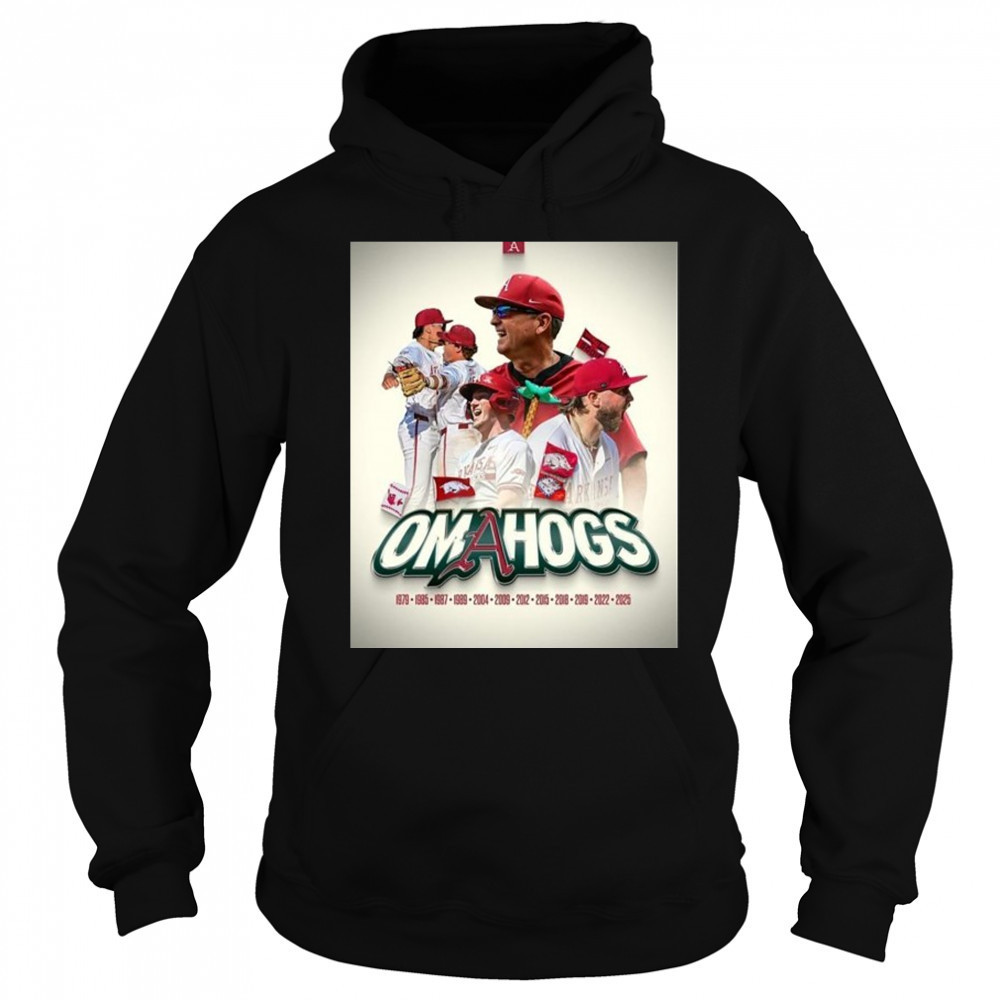 Arkansas Baseball Omahogs 2025 NCAA Super Regional Champions Home Decor Poster T-Shirt Sweatshirt