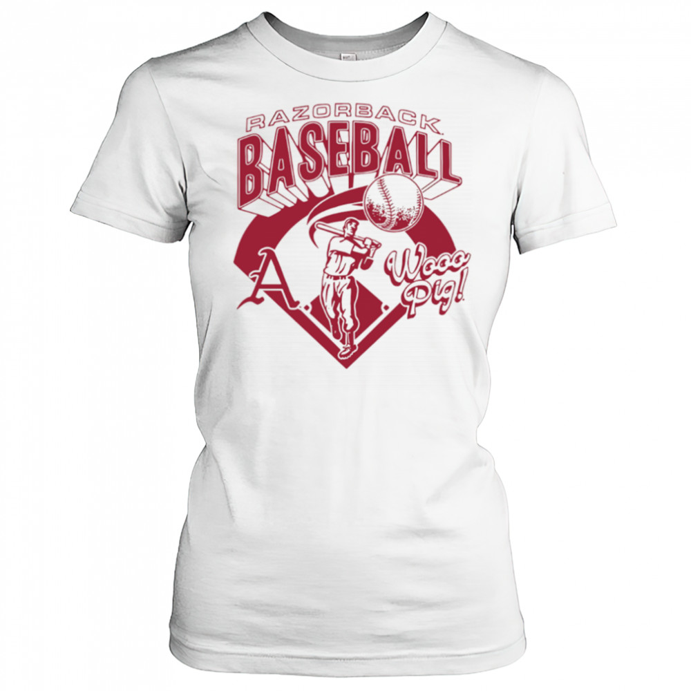 Arkansas Razorbacks Wooo Pig Baseball Vintage Sports shirt Women's T-shirt