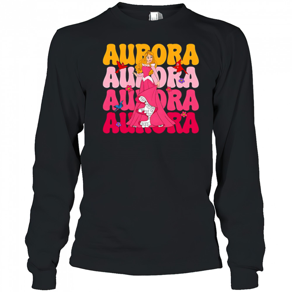 Aurora repeat cartoon cute shirt Long Sleeved