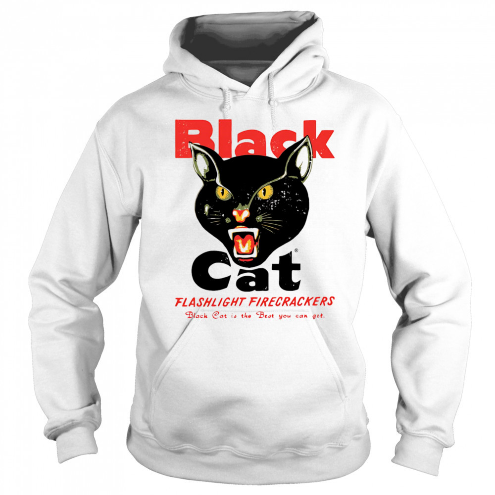 Black cat flashlight firecrackers shirt Sweatshirt