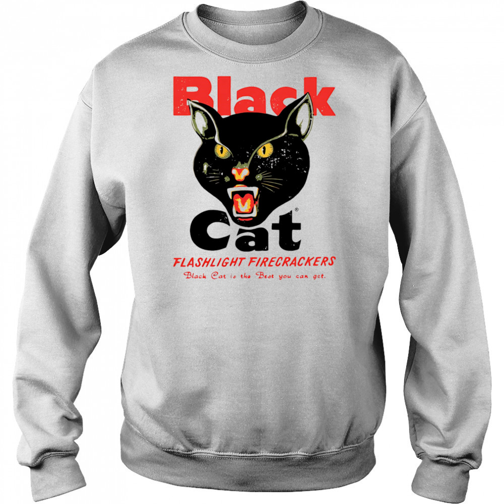 Black cat flashlight firecrackers shirt Hoodie