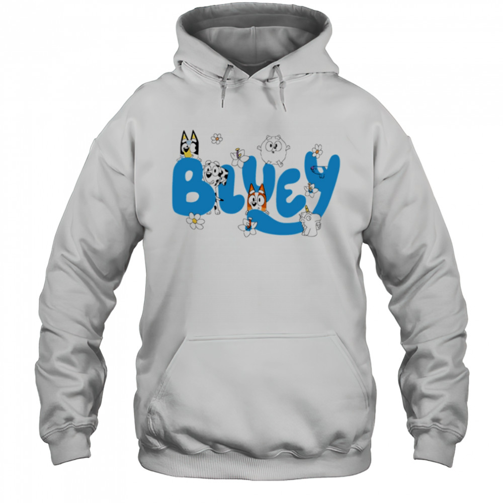Bluey Logo Characters funny shirt Hoodie