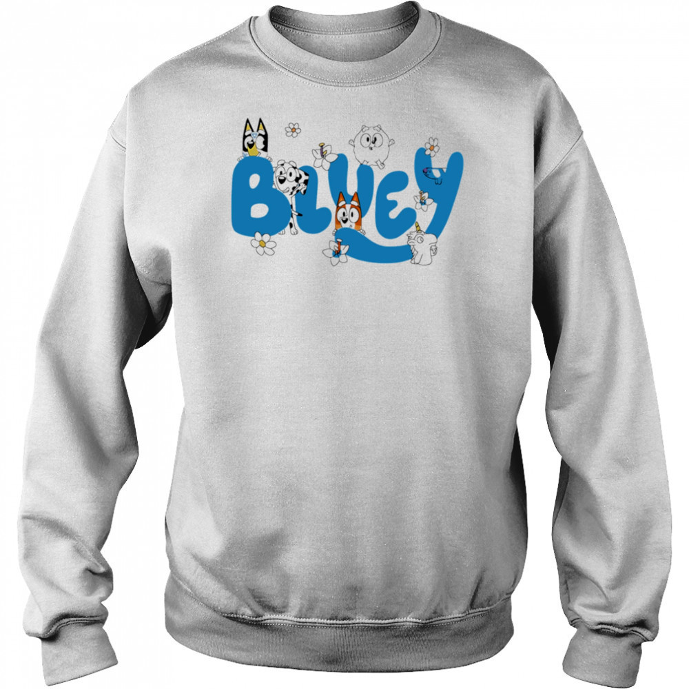 Bluey Logo Characters funny shirt Hoodie