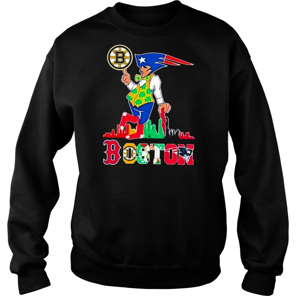 Boston Skyline Retro Sports Teams Logo 2025 Shirt Hoodie