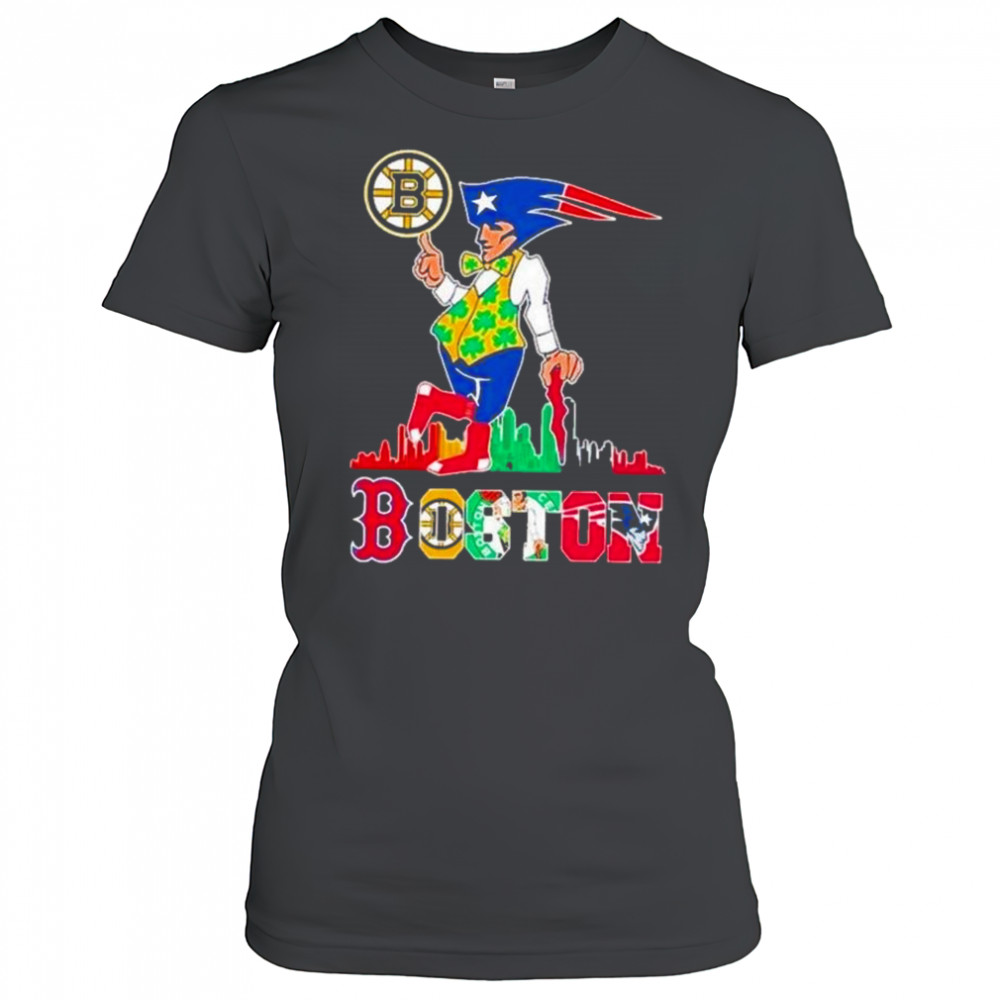 Boston Skyline Retro Sports Teams Logo 2025 Shirt Women's T-shirt