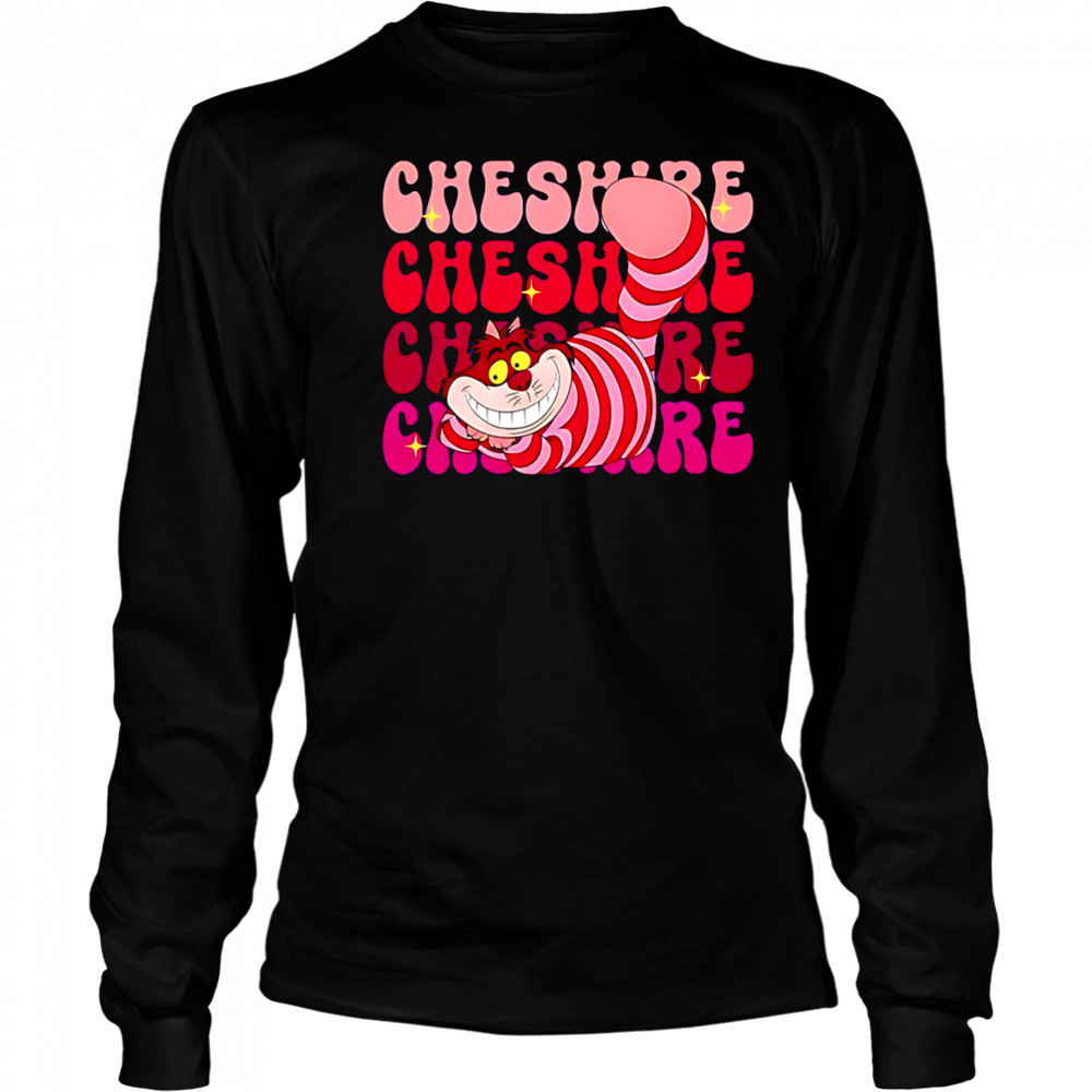 Cheshire repeat cartoon cute shirt Long Sleeved