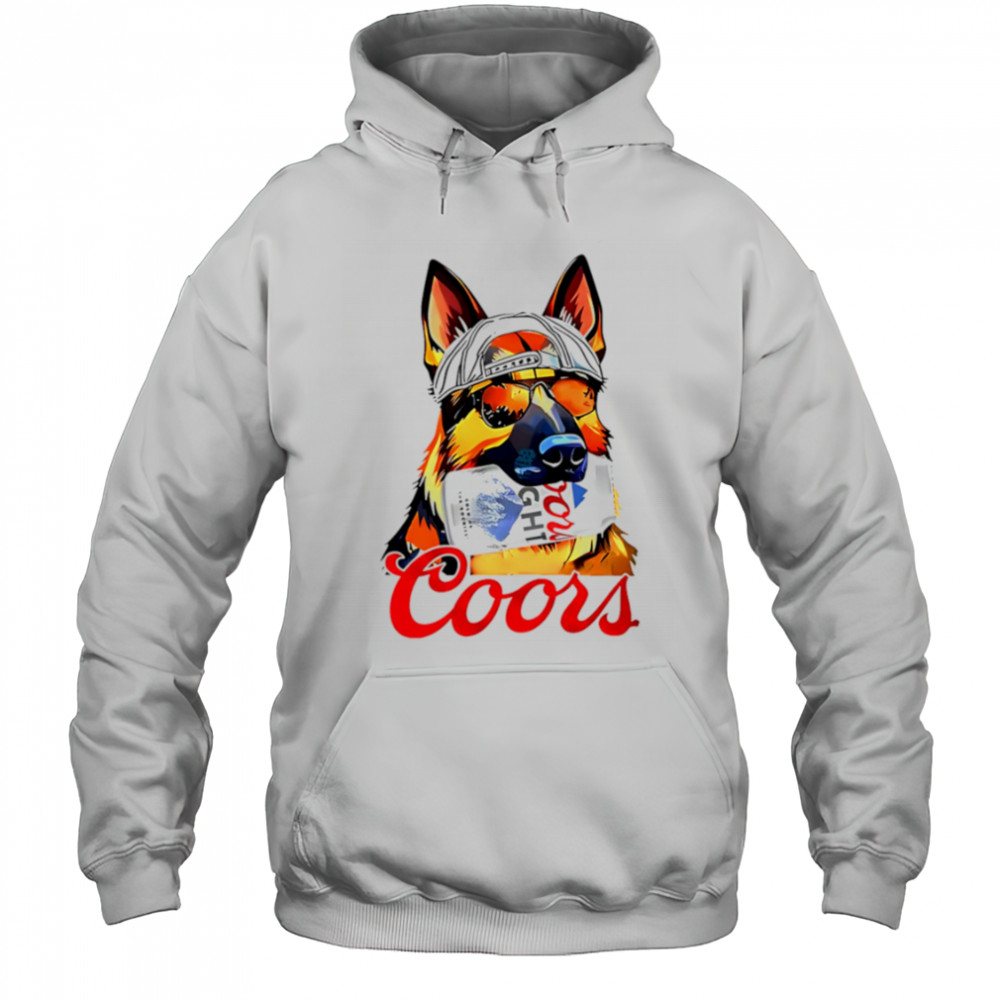 Dog Coors Light beer shirt Hoodie