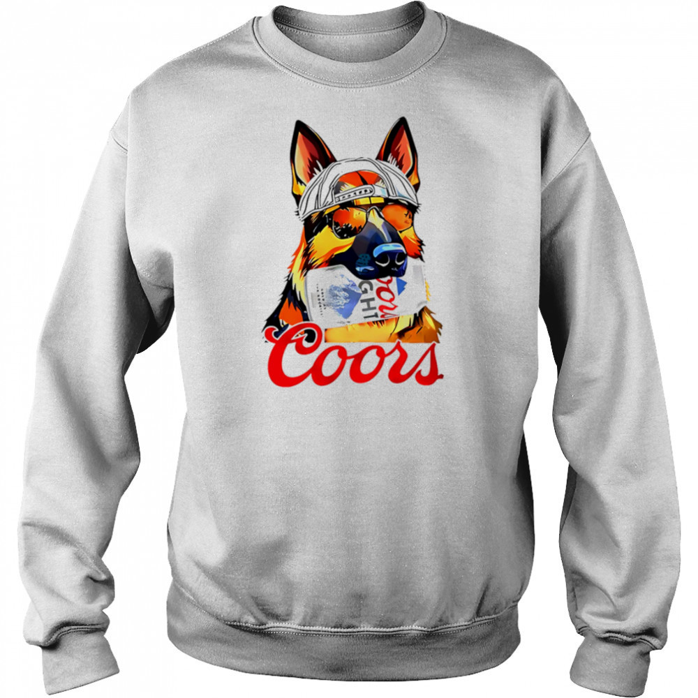 Dog Coors Light beer shirt Hoodie