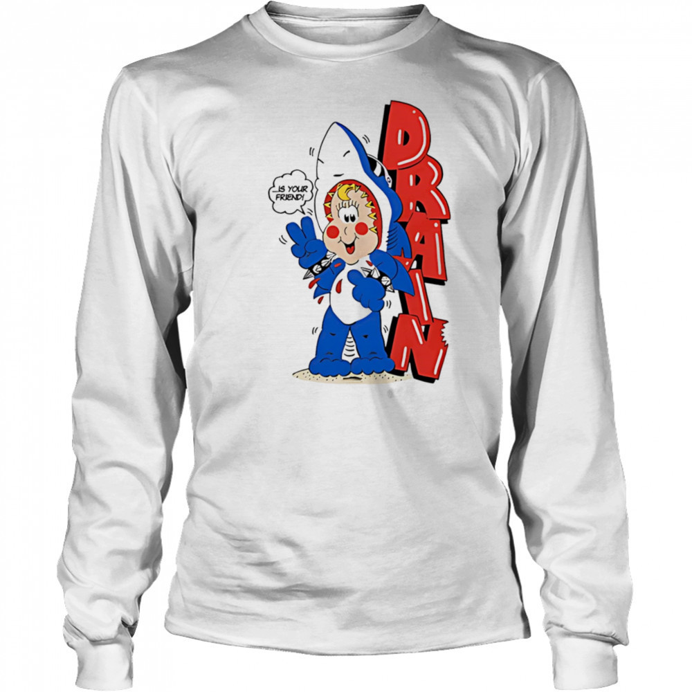 Drain Freako shark shirt Long Sleeved