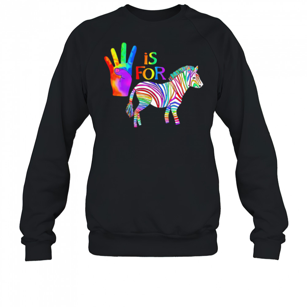 Ed The Zebra is For pride shirt Sweatshirt
