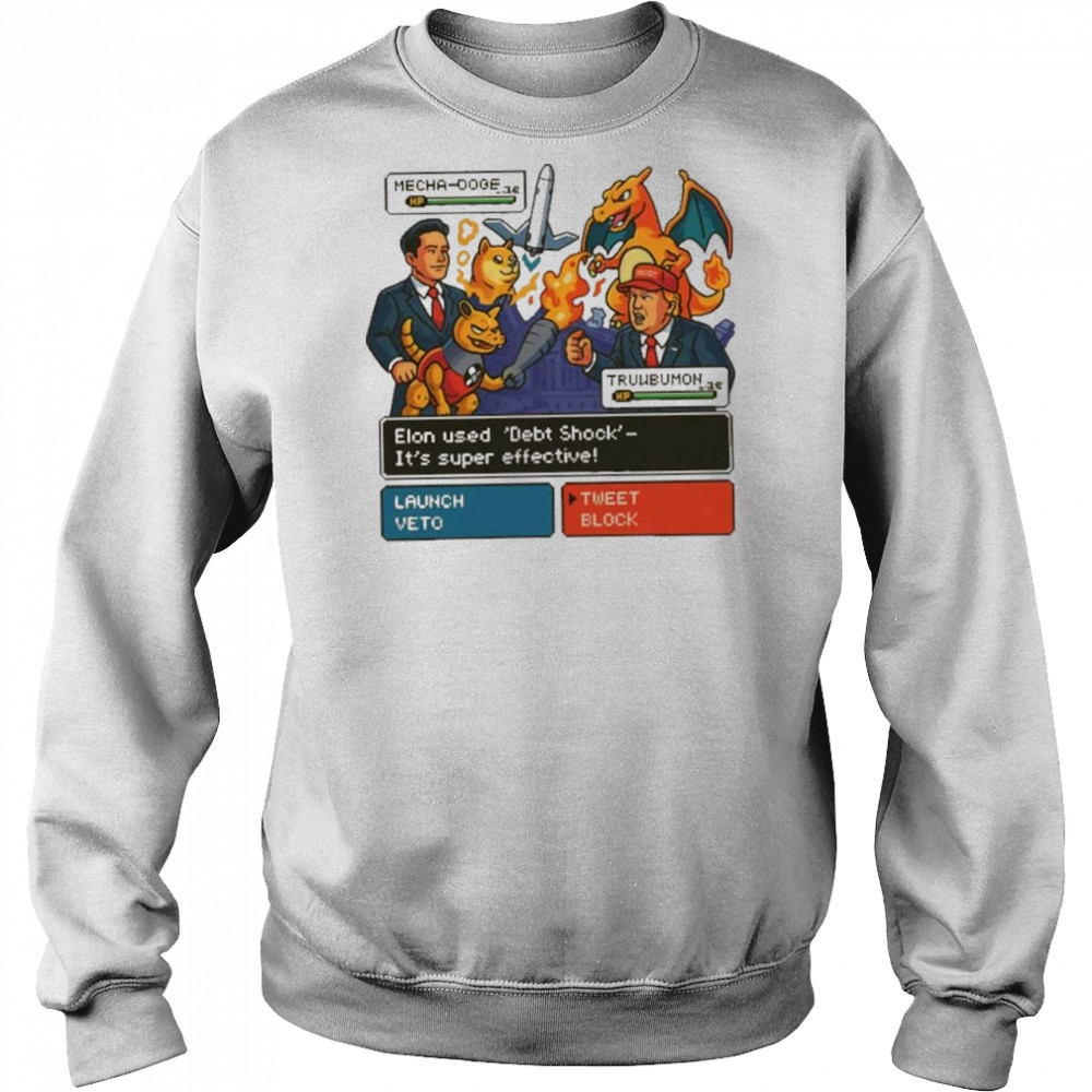 Elon Musk vs Donald Trump Battle 2025 Pokemon Cover Funny White shirt Hoodie