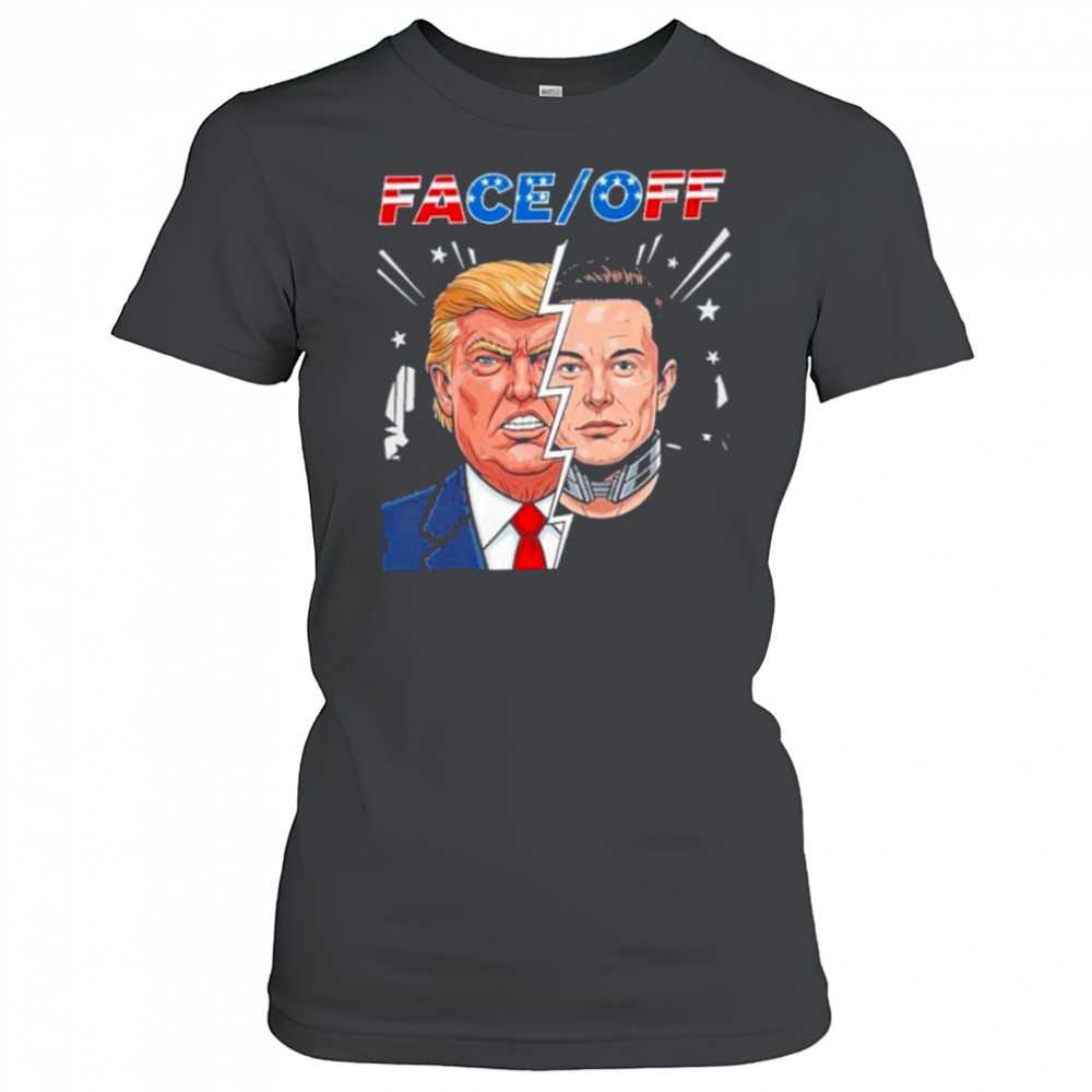 Elon Musk Vs Donald Trump Face Off In Big Beautiful Beef 2025 Black shirt Women's T-shirt