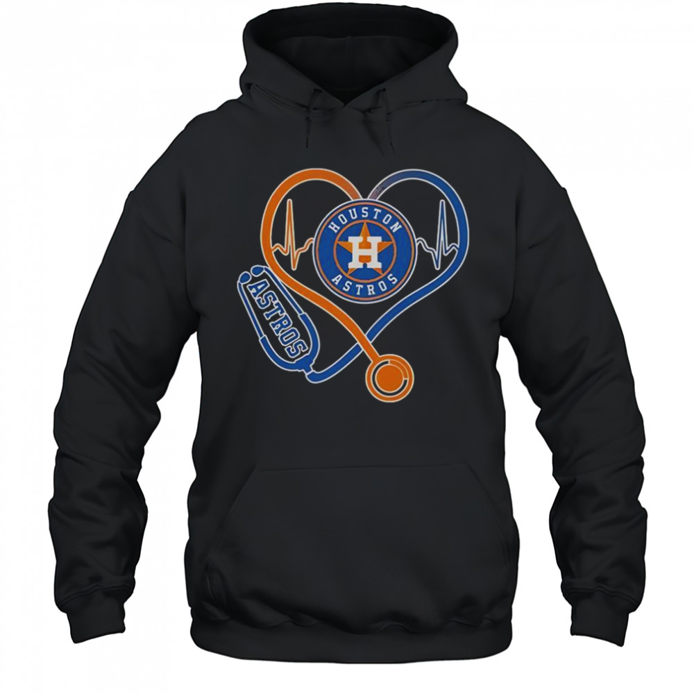 Houston Astros Caring Hearts Nurse Stethoscope T-Shirt Hoodie