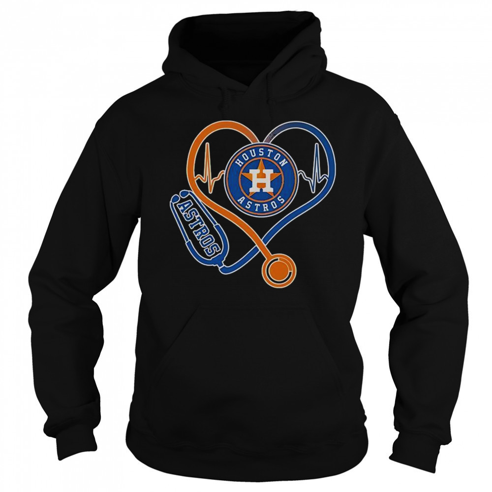 Houston Astros Caring Hearts Nurse Stethoscope T-Shirt Sweatshirt