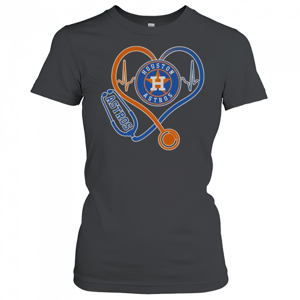 Houston Astros Caring Hearts Nurse Stethoscope T-Shirt Women's T-shirt