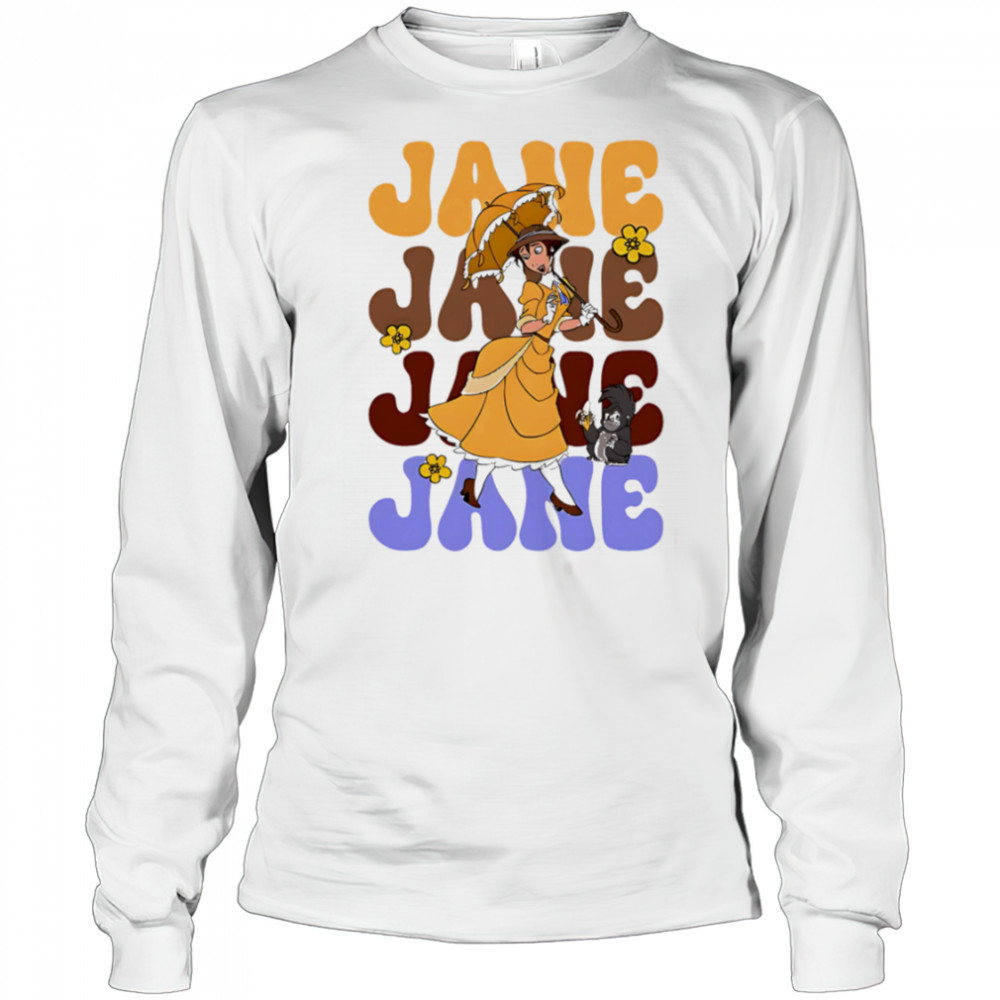 Jane repeat cartoon cute shirt Long Sleeved
