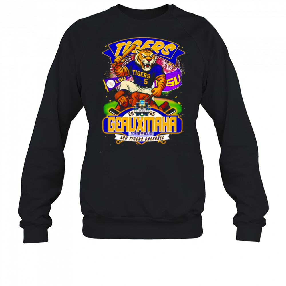 LSU Tigers baseball 2025 Geauxmaha mascot shirt Sweatshirt