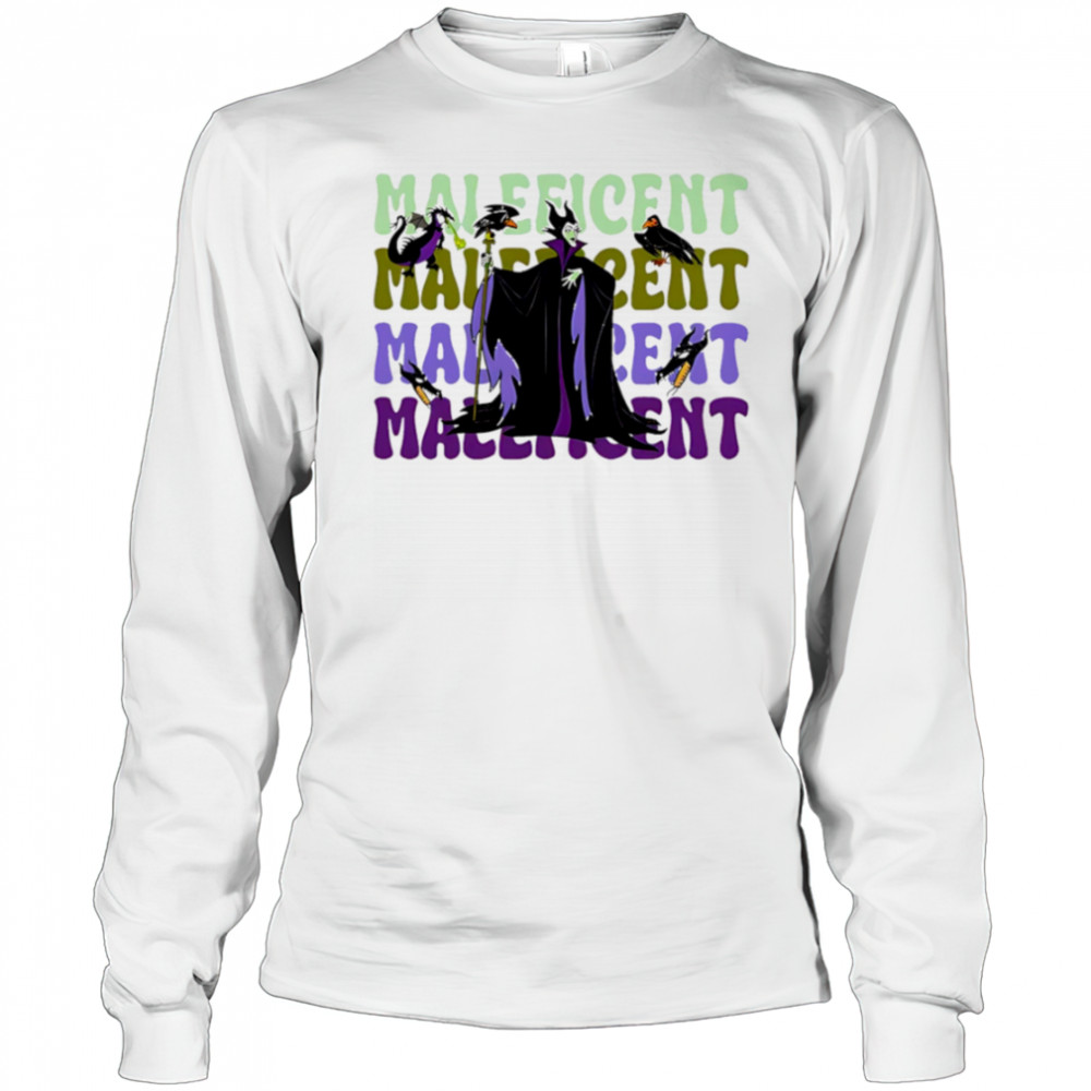 Maleficent repeat cartoon cute shirt Long Sleeved