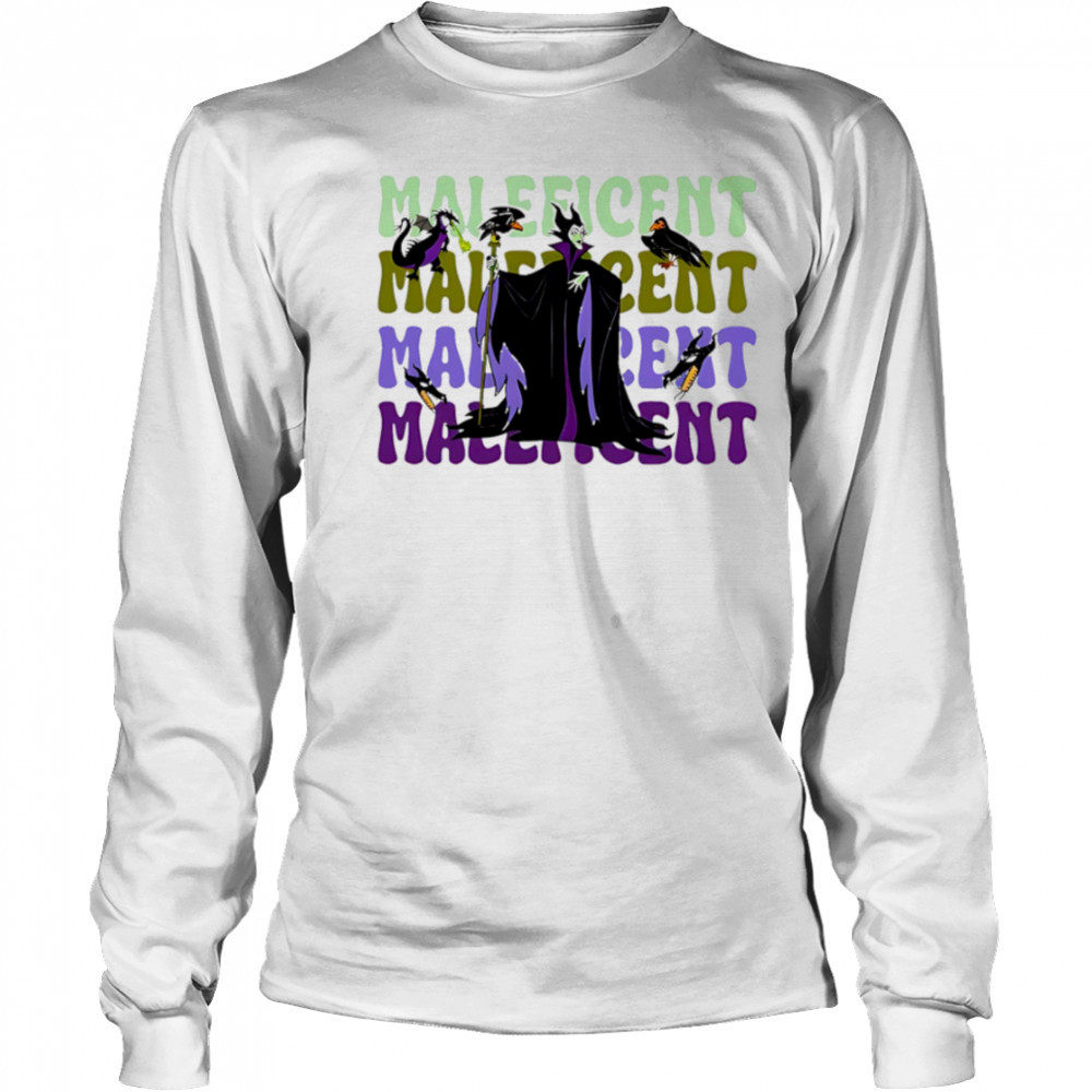 Maleficent repeat cartoon cute shirt Long Sleeved