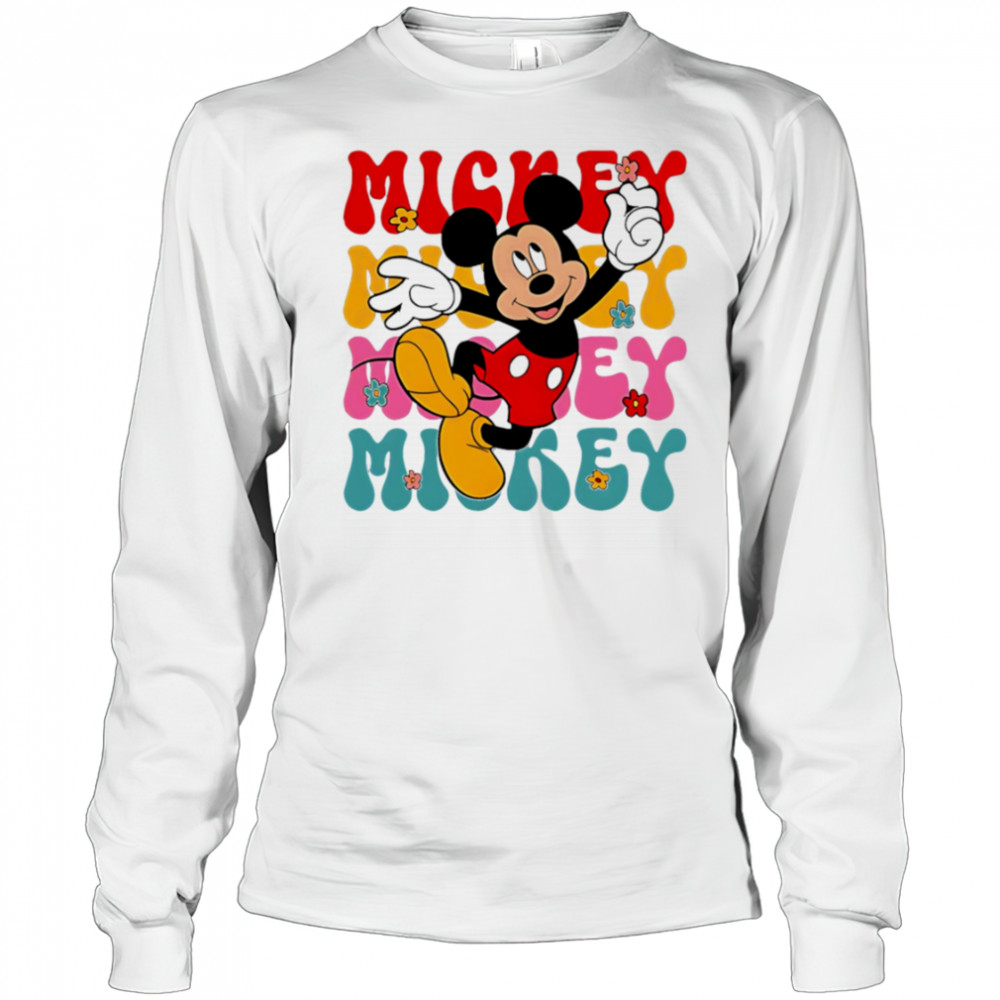 Mickey repeat cartoon cute shirt Long Sleeved