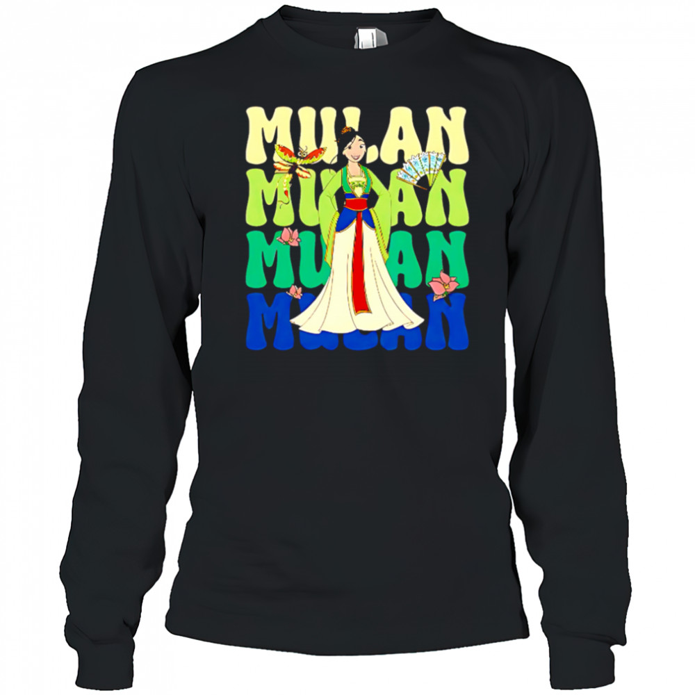 Mulan repeat cartoon cute shirt Long Sleeved