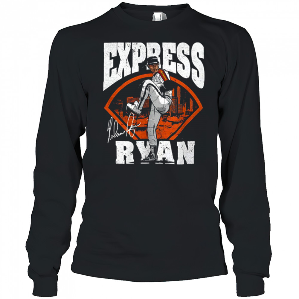 Nolan Ryan Houston Astros MLB baseball player express field shirt Long Sleeved