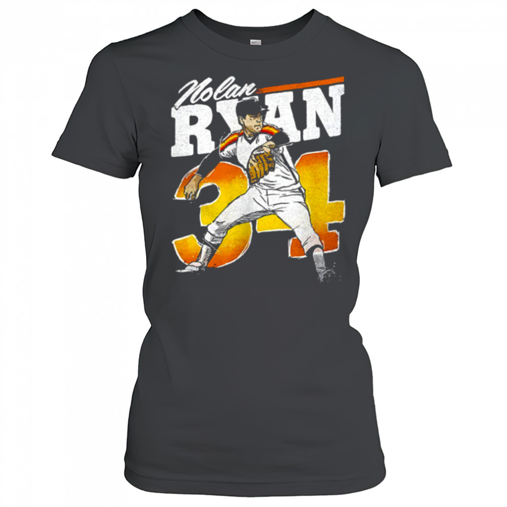 Nolan Ryan Houston Astros MLB baseball player retro shirt Women's T-shirt